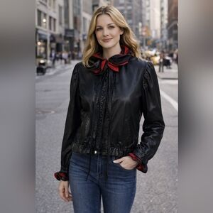 Marco Moroni Black 100%  Leather Jacket.Made In Argentina.